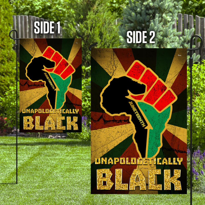 Juneteenth Unapologetically Black Flag PSL35F - Flagwix