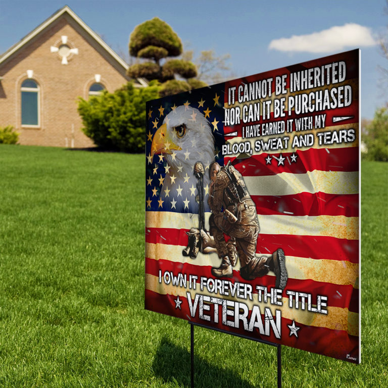 Forever The Title Veteran Yard Sign PS276YS - Flagwix