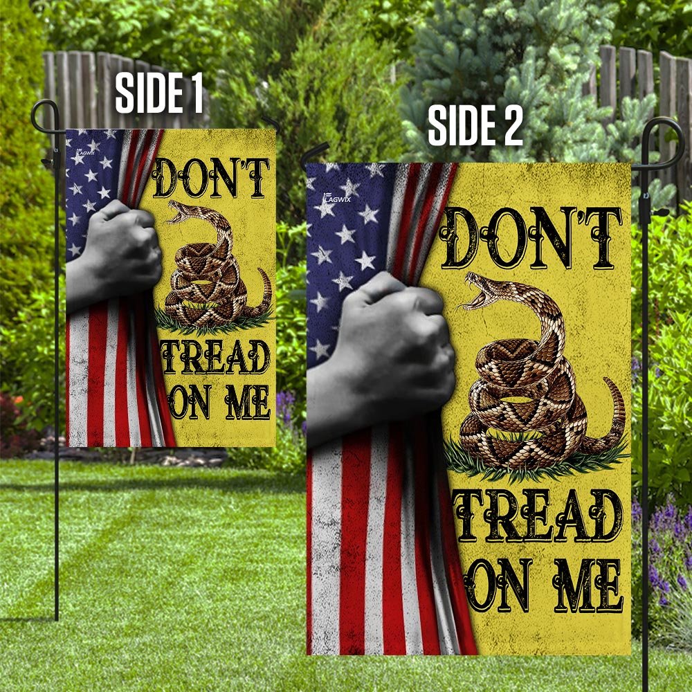 Don’t Tread On Me American Libertarian Gadsden House Flag Garden Flag 