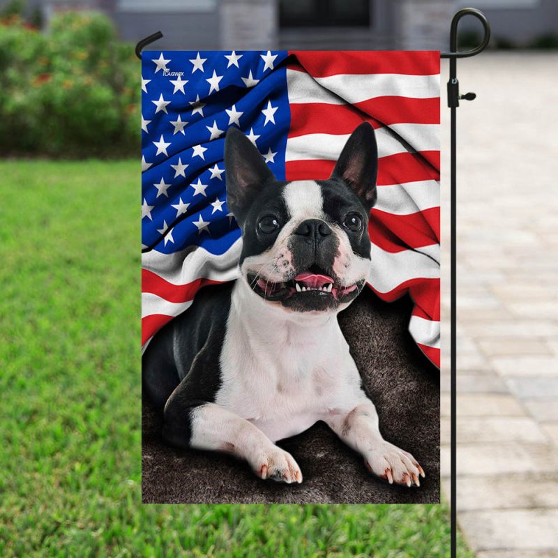 Boston Terrier. American Patriot Flag - Flagwix