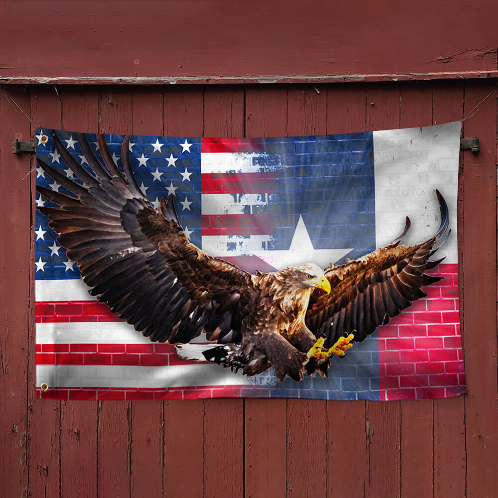 Texas American Flag Eagle TTV415GF - Flagwix