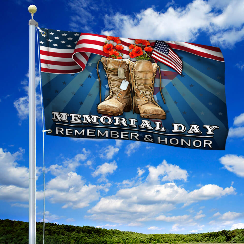 Memorial Day Veteran Remember and Honor Grommet Flag MLN108GF Flagwix