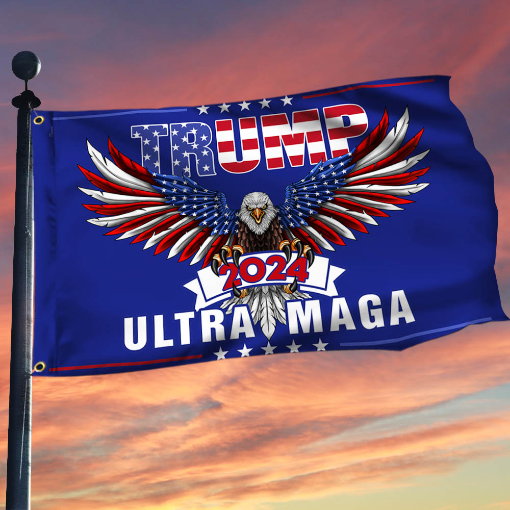 Trump 2024 Flag MAGA American Eagle Grommet Flag TPT305GF Flagwix