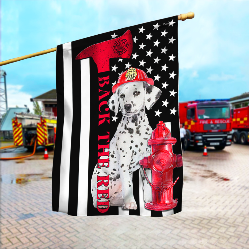 dalmation fire dog by hydrant clipart