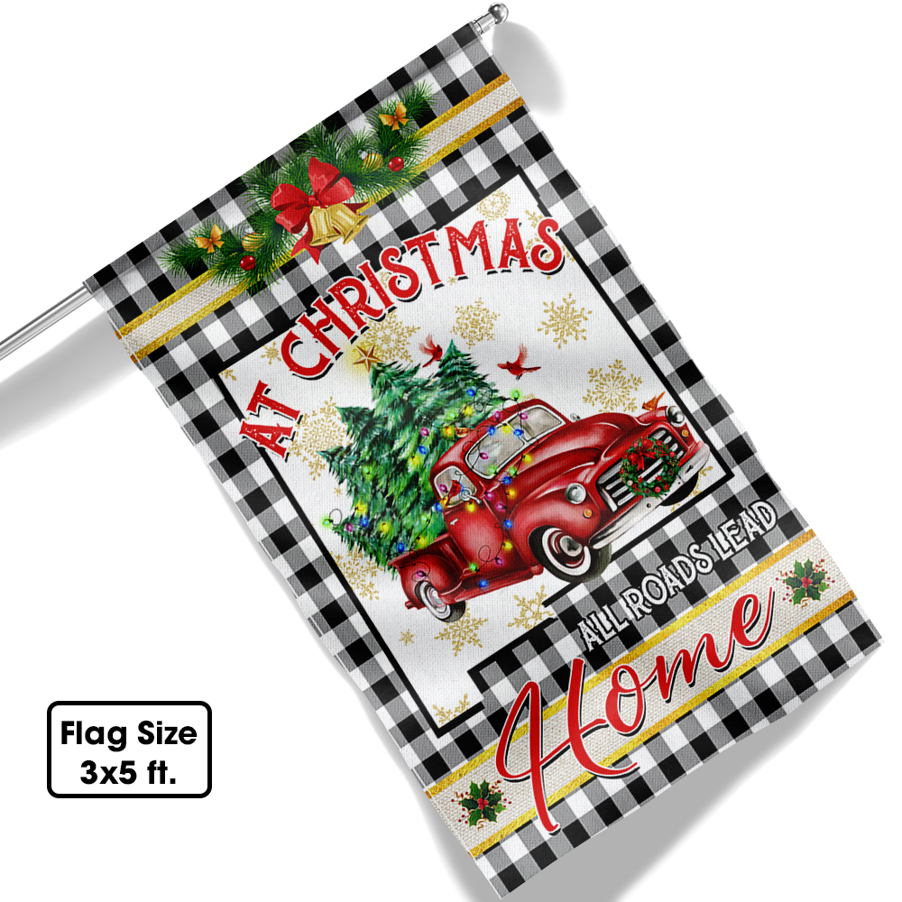 New Mexico Christmas Flag All Roads Lead Home LNT660F Flagwix